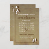 演劇 プレイ ビル ショー チケット テーマ 結婚式 セーブザデート (正面/裏面)