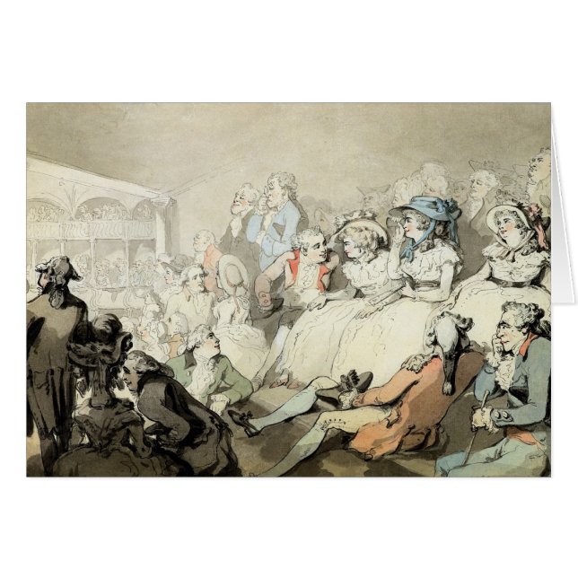 演劇、c.1785 (ペンとインクaを見ている聴衆 (正面横)