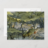 演劇、Fairylanのイラストレーションの木製の小妖精や小人からの「 ポストカード (正面/裏面)