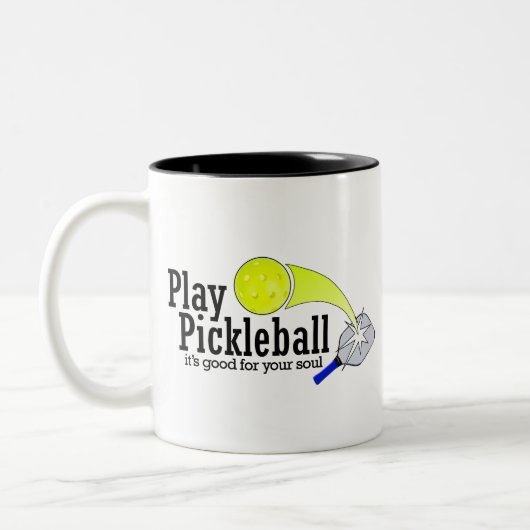 演劇Pickleballあなたの精神のためのよい ツートーンマグカップ (左)