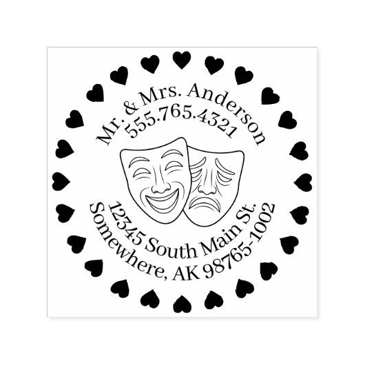 演劇Touch個人連絡 セルフインキングスタンプ (デザイン)