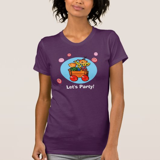演壇の車Tシャツの テディー・ベア Tシャツ (正面)