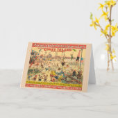 演奏する人々のサーカスコスチュームポスター カード (黄色い花)