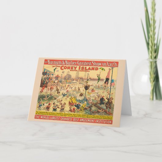 演奏する人々のサーカスコスチュームポスター カード (正面)