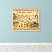 演奏する人々のサーカスコスチュームポスター キャンバスプリント (インサイチュ (ウッドフロア))