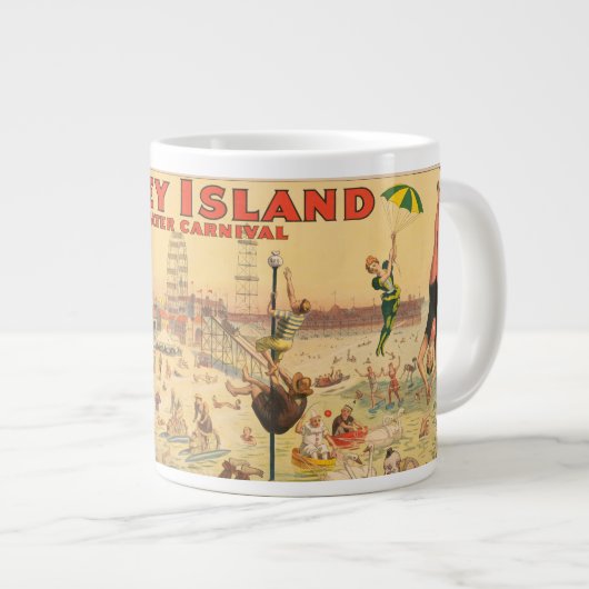 演奏する人々のサーカスコスチュームポスター ジャンボコーヒーマグカップ (正面右)