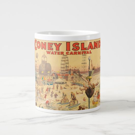 演奏する人々のサーカスコスチュームポスター ジャンボコーヒーマグカップ (正面)