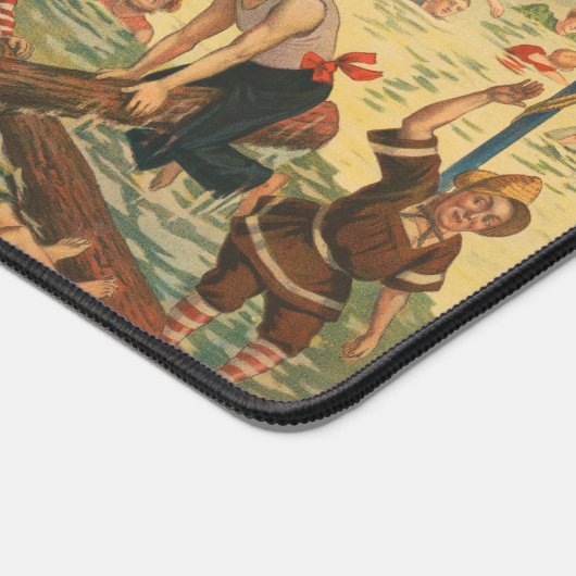 演奏する人々のサーカスコスチュームポスター デスクマット (コーナー)