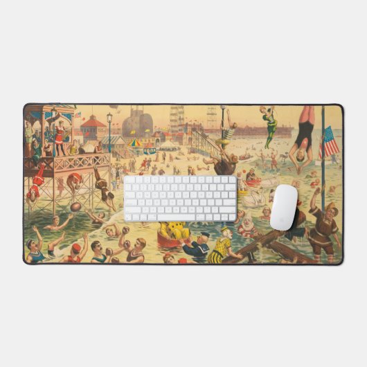 演奏する人々のサーカスコスチュームポスター デスクマット (キーボード&マウス)
