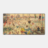 演奏する人々のサーカスコスチュームポスター デスクマット (正面)