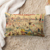 演奏する人々のサーカスコスチュームポスター ランバークッション (ブランケット)