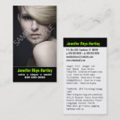 演奏者の縦の履歴書とヘッドショット 名刺 (正面/裏面)