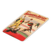 演技する犬とのピエロを示すサーカスポスター マグネット (左側)