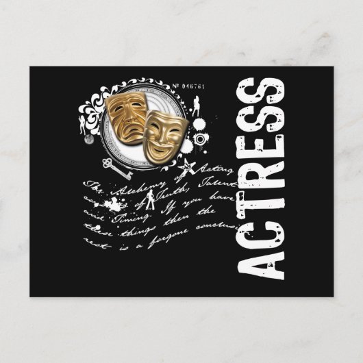 演技の女優の錬金術 ポストカード (正面)