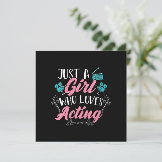 演技を愛する女の子だけかわいい俳優を女性に サンキューカード (スタンド正面)