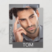 演技コンポーネントカードヘッドショットコンポーネントテンプレート ポストカード (正面/裏面)