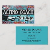 演技コーチ採用名刺 – Blue Red 名刺 (正面/裏面)