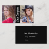 演技フォトカードテンプレートヘッドショットアクター  名刺 (正面/裏面)