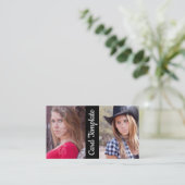 演技フォトカードテンプレートヘッドショットアクター  名刺 (スタンド正面)