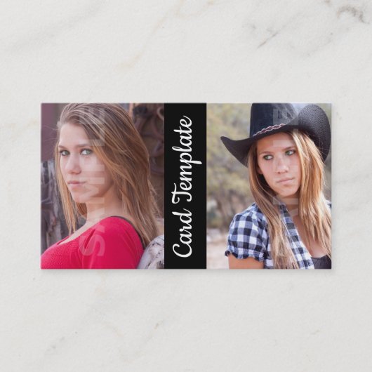 演技フォトカードテンプレートヘッドショットアクター  名刺 (正面)