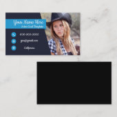 演技フォトカードテンプレートヘッドショットアクター  名刺 (正面/裏面)