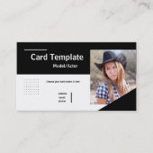 演技フォトカードヘッドショットアクター 名刺 (正面)