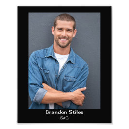 演技ヘッドショットfor Actors 8x10ダブル文字 フォトプリント