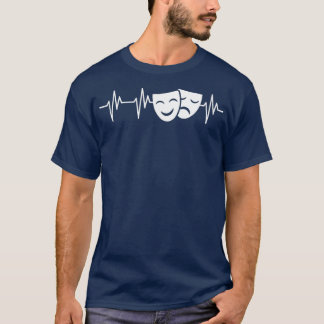 演技マスク心拍おもしろい演技シアターギフト Tシャツ