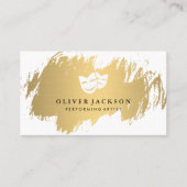 演技マスク笑顔の悲しい 名刺 (正面)