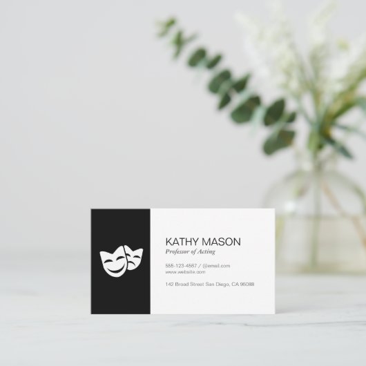 演技マスク 名刺 (スタンド正面)