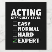 演技難易度エキスパートシアター俳優ギフト ワインラベル (シングルラベル)