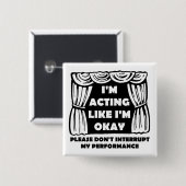 演技I'm OKバッジボおもしろいタン 缶バッジ (正面&裏面)