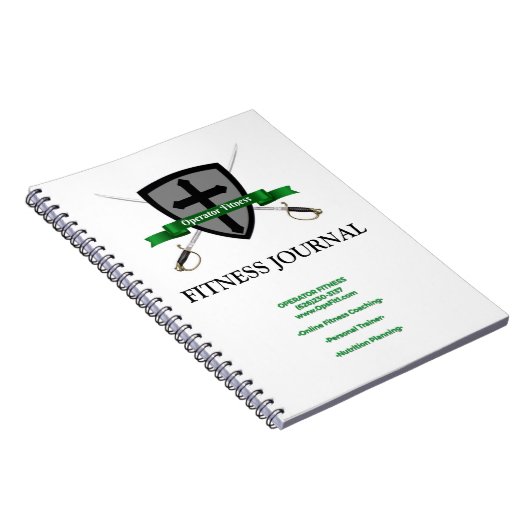 演算子フィットネス仕訳帳$12.95 ノートブック (右側)