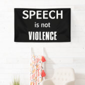 演説は乱暴でない 横断幕 (インサイチュ)