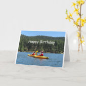 漕いでハッピーバースデー カード (黄色い花)