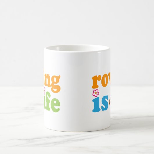 漕ぎ手のギフトの女の子 コーヒーマグカップ (中央)