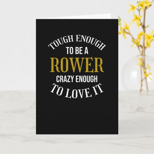 漕ぎ手漕ぎ船用手漕ぎ贈り物 カード (黄色い花)