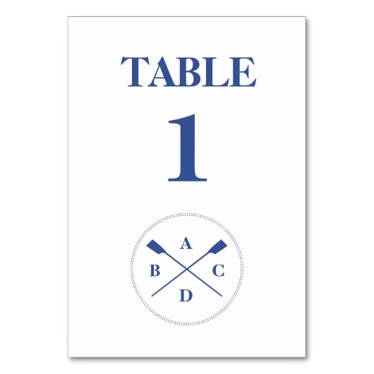 漕ぎ越しオールイニシャル水 テーブルナンバー (正面)