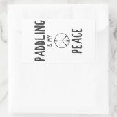 漕ぐのが私の平和 長方形シール (バッグ)