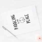 漕ぐのが私の平和 長方形シール (封筒)