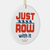 漕ぐクルーのチームのコーチのローワーとジャストロー セラミックオーナメント (右)