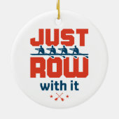 漕ぐクルーのチームのコーチのローワーとジャストロー セラミックオーナメント (裏面)