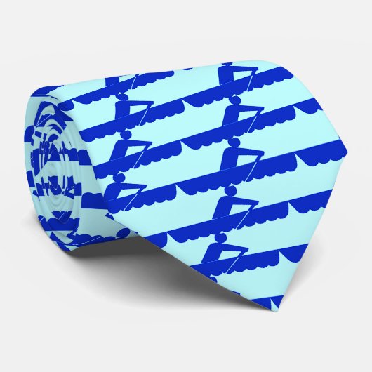 漕艇- LtBlueBkg ネクタイ (ロール)
