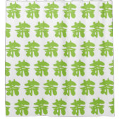 漢地/漢字言語キャラクター中国の茶 シャワーカーテン (正面)