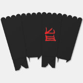 漢字おいしい赤い黒いポップコーン箱 フェイバーボックス (見開き)