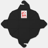 漢字おいしい赤い黒のテイクアウトボックス フェイバーボックス (見開き)