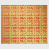 漢字おいしい赤金ゴールド静脈光沢ラッピング紙 ラッピングペーパー (フラット)