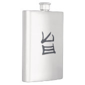 漢字おいしい黒ステンレス鋼フラスコ フラスク (右)