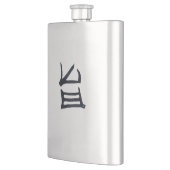 漢字おいしい黒ステンレス鋼フラスコ フラスク (左)