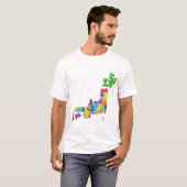 漢字で構成された日本地図 Tシャツ (正面フル)
